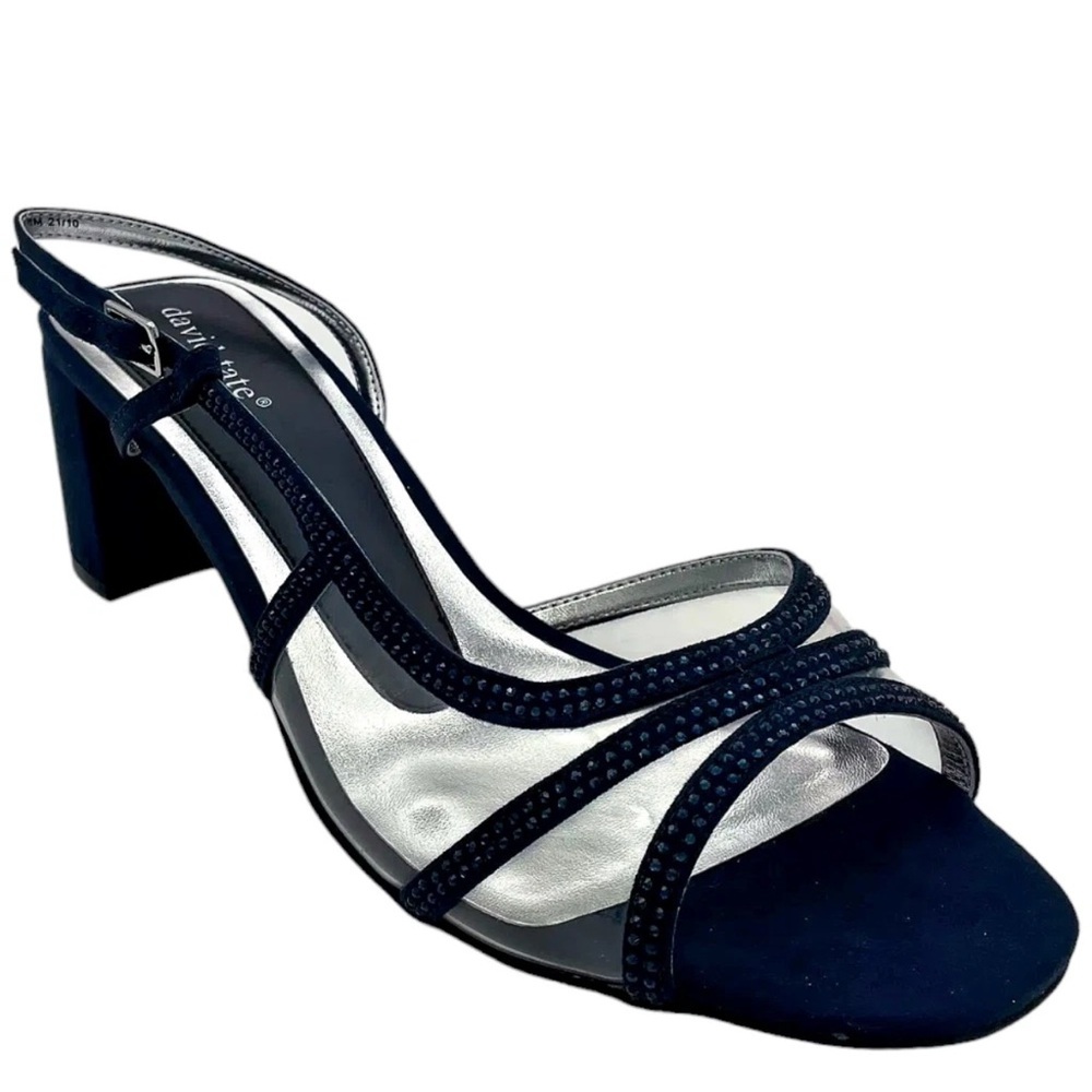 David Tate Wed Navy Nova Suede Bridal Bridesmaid Classic Wedding Heels